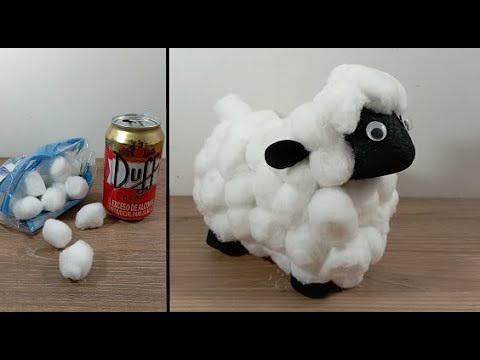 Descubre c&oacute;mo hacer una original oveja de cart&oacute;n y algod&oacute;n en pocos pasos